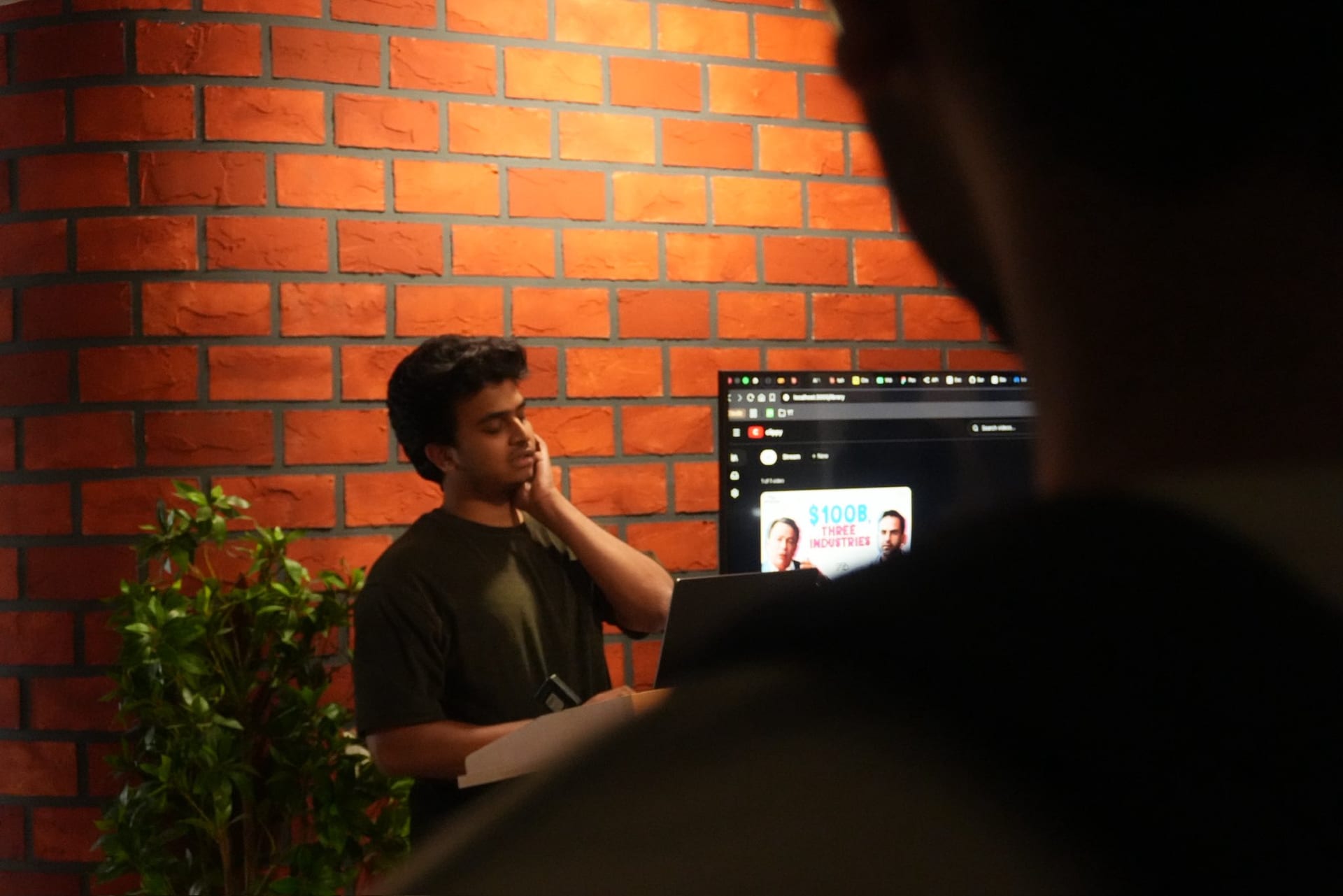A builder presenting at an ai & weekends session